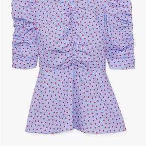 Polka Dot Kate Spade Top - Blue and Red